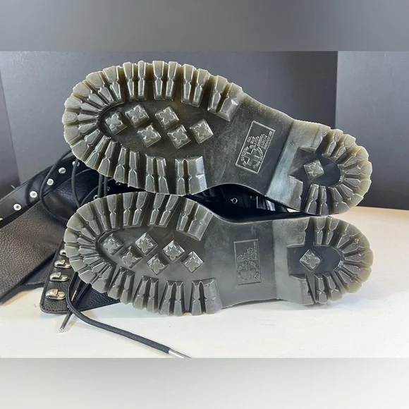 🆕Dr. Martens 28 Eye Extreme MAX Virginia Leather Knee High Boots In Black Size:8 - Picture 15 of 16